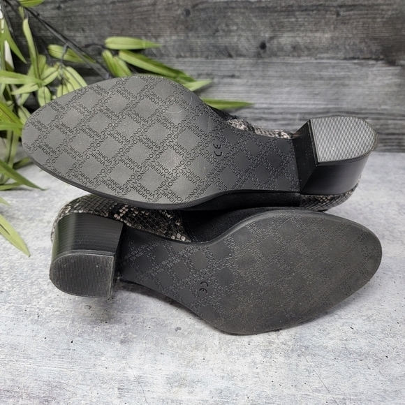 Vionic | Naomi Snake Black Suede Heeled Booties - Picture 4 of 10